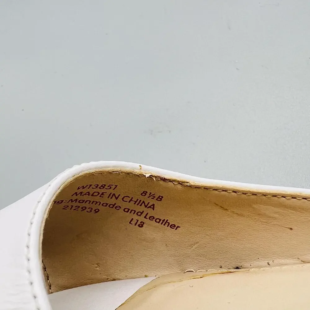Cole Haan Sandals Womens 8.5 White Leather Grand 360 Strappy Ankle Wedge Shoes